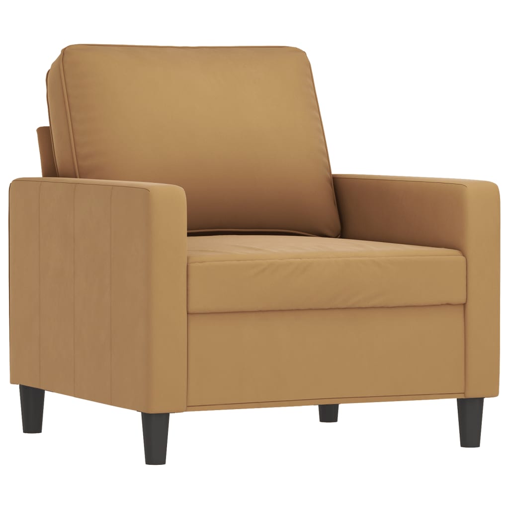 4-delige Loungeset met kussens fluweel bruin