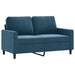 4-delige Loungeset met kussens fluweel blauw