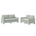 2-delige Loungeset met kussens fluweel lichtgrijs