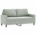 2-delige Loungeset met kussens fluweel lichtgrijs