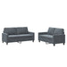 2-delige Loungeset met kussens fluweel donkergrijs