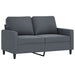 2-delige Loungeset met kussens fluweel donkergrijs