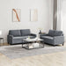 2-delige Loungeset met kussens fluweel donkergrijs
