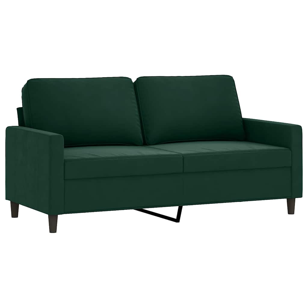 2-delige Loungeset met kussens fluweel donkergroen