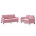 2-delige Loungeset met kussens fluweel roze