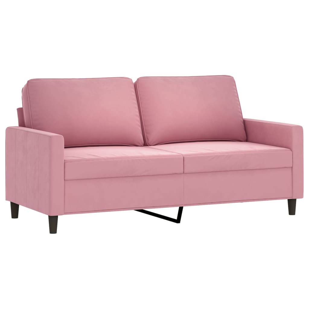 3-delige Loungeset met kussens fluweel roze