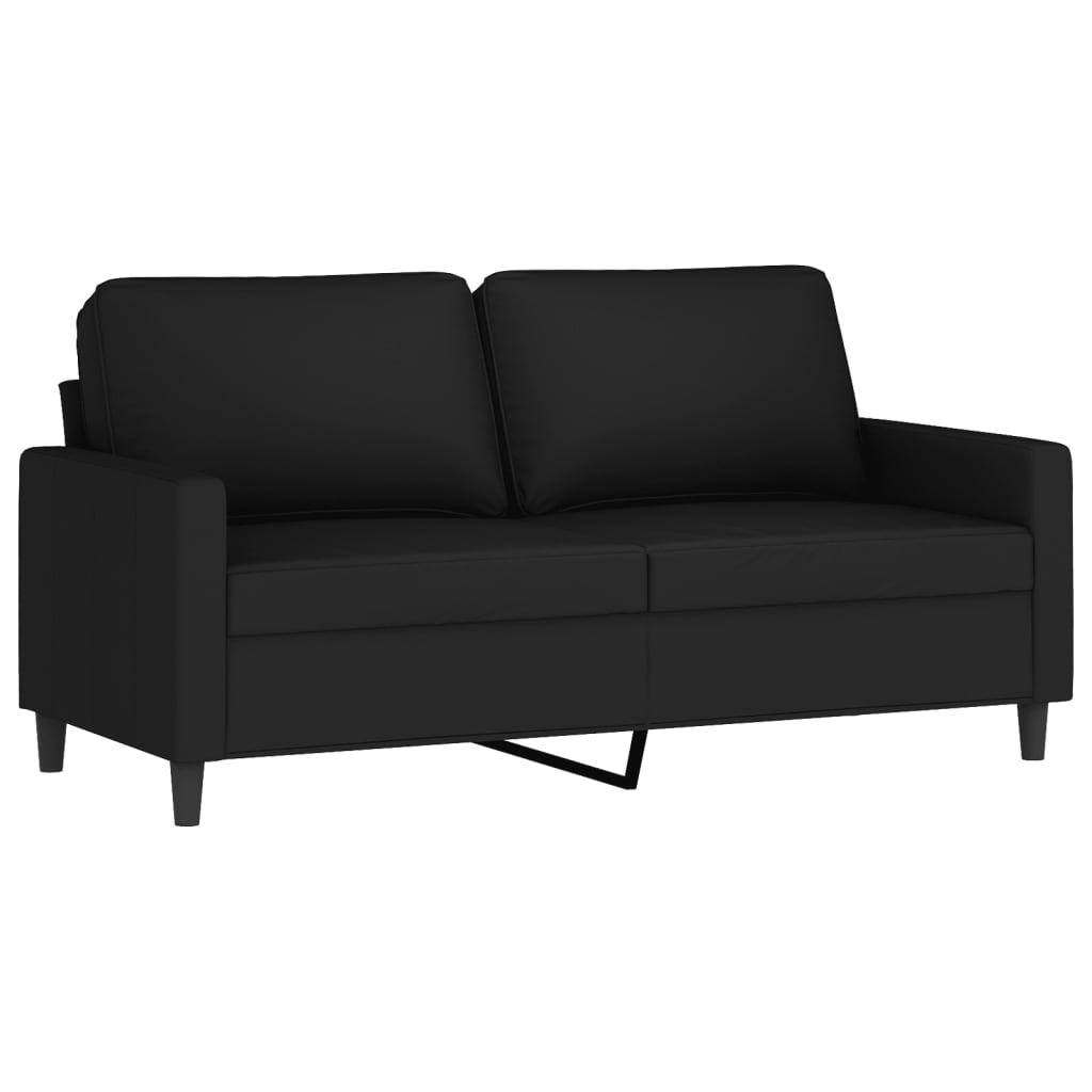 3-delige Loungeset met kussens fluweel zwart