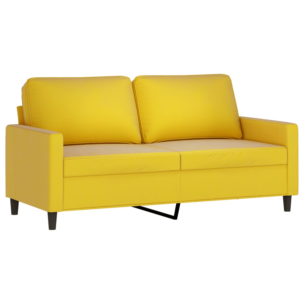 3-delige Loungeset met kussens fluweel geel