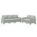 2-delige Loungeset met kussens fluweel lichtgrijs