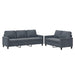 2-delige Loungeset met kussens fluweel donkergrijs