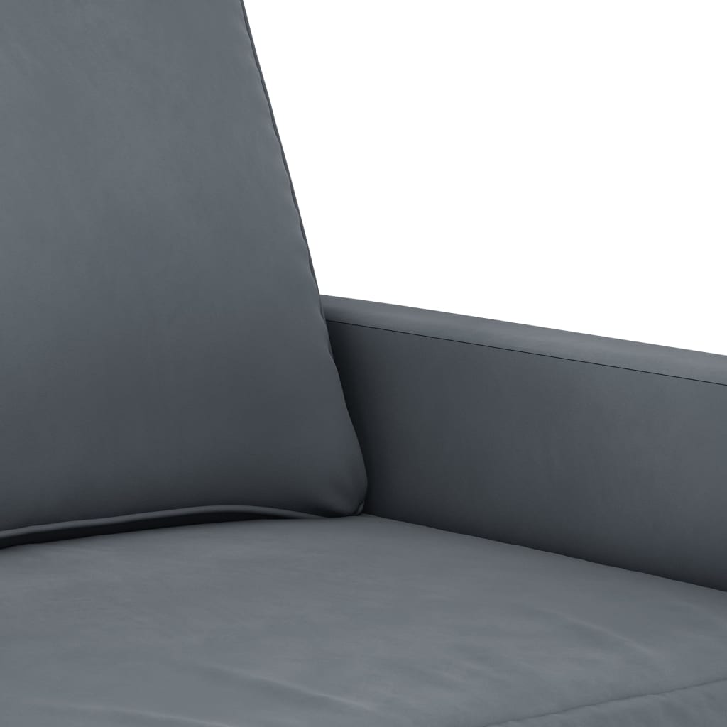 2-delige Loungeset met kussens fluweel donkergrijs