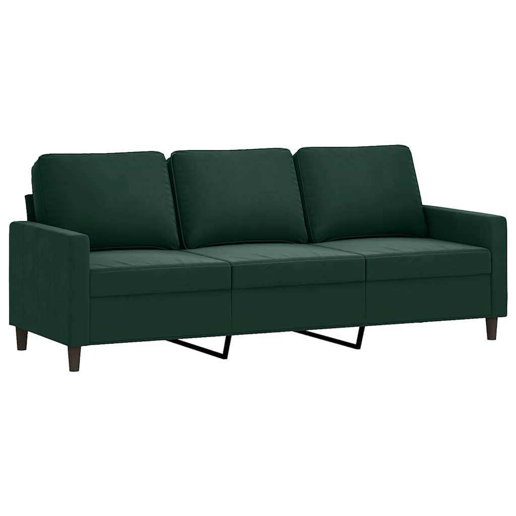 2-delige Loungeset met kussens fluweel donkergroen