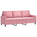 2-delige Loungeset met kussens fluweel roze