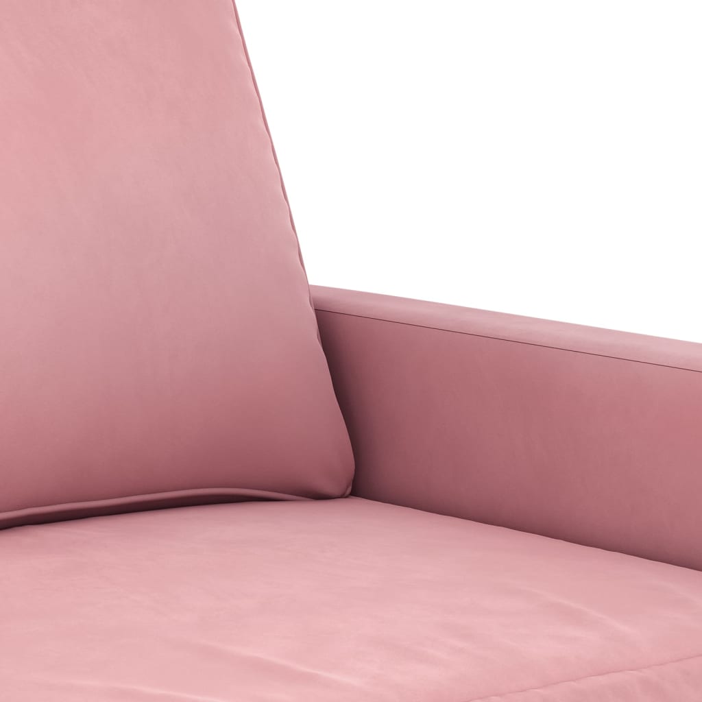 2-delige Loungeset met kussens fluweel roze