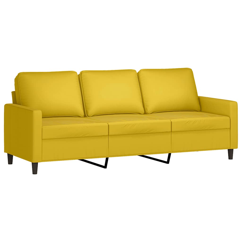 2-delige Loungeset met kussens fluweel geel