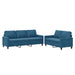 2-delige Loungeset met kussens fluweel blauw