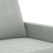 3-delige Loungeset met kussens fluweel lichtgrijs