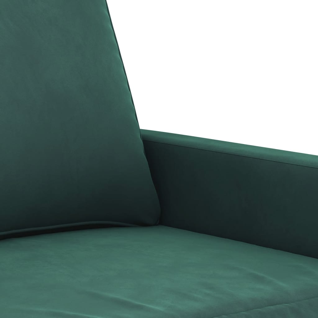 3-delige Loungeset met kussens fluweel donkergroen