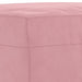 3-delige Loungeset met kussens fluweel roze