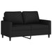 3-delige Loungeset met kussens fluweel zwart