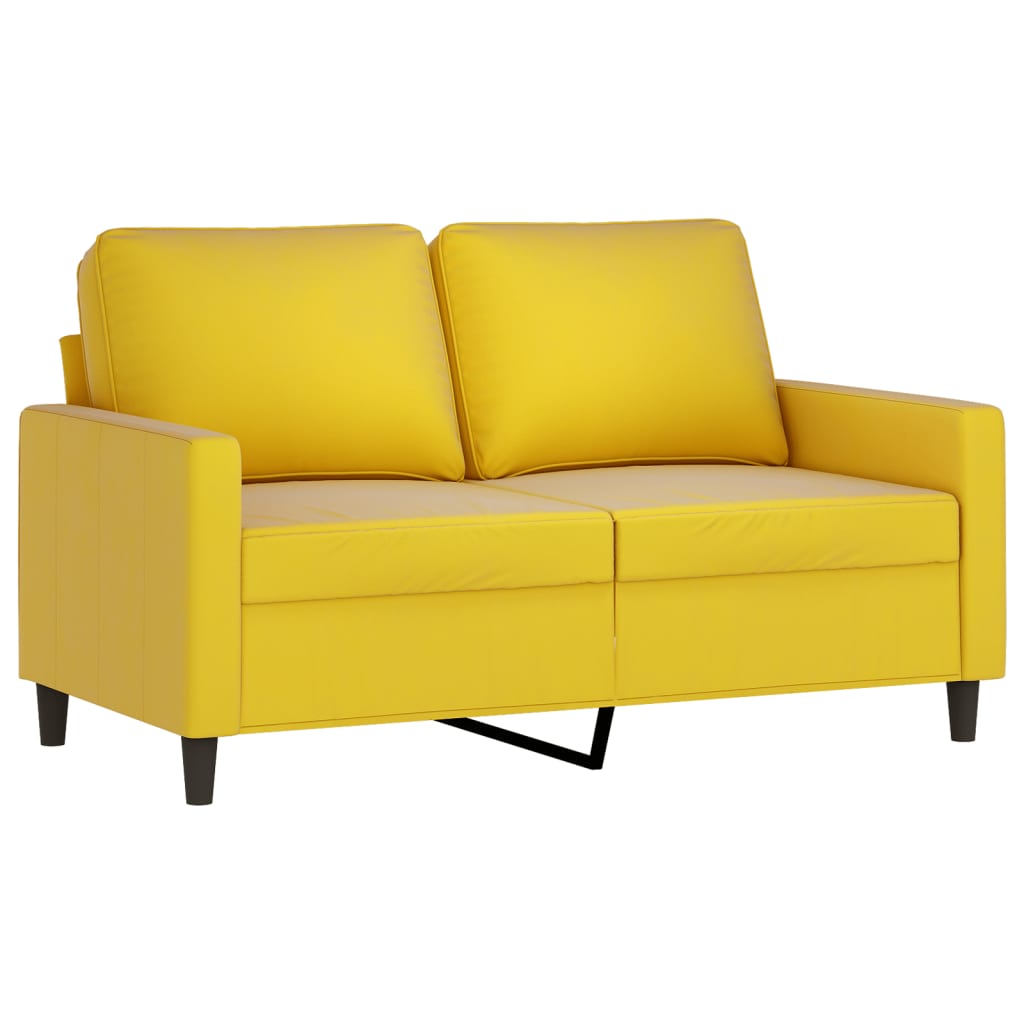 3-delige Loungeset met kussens fluweel geel