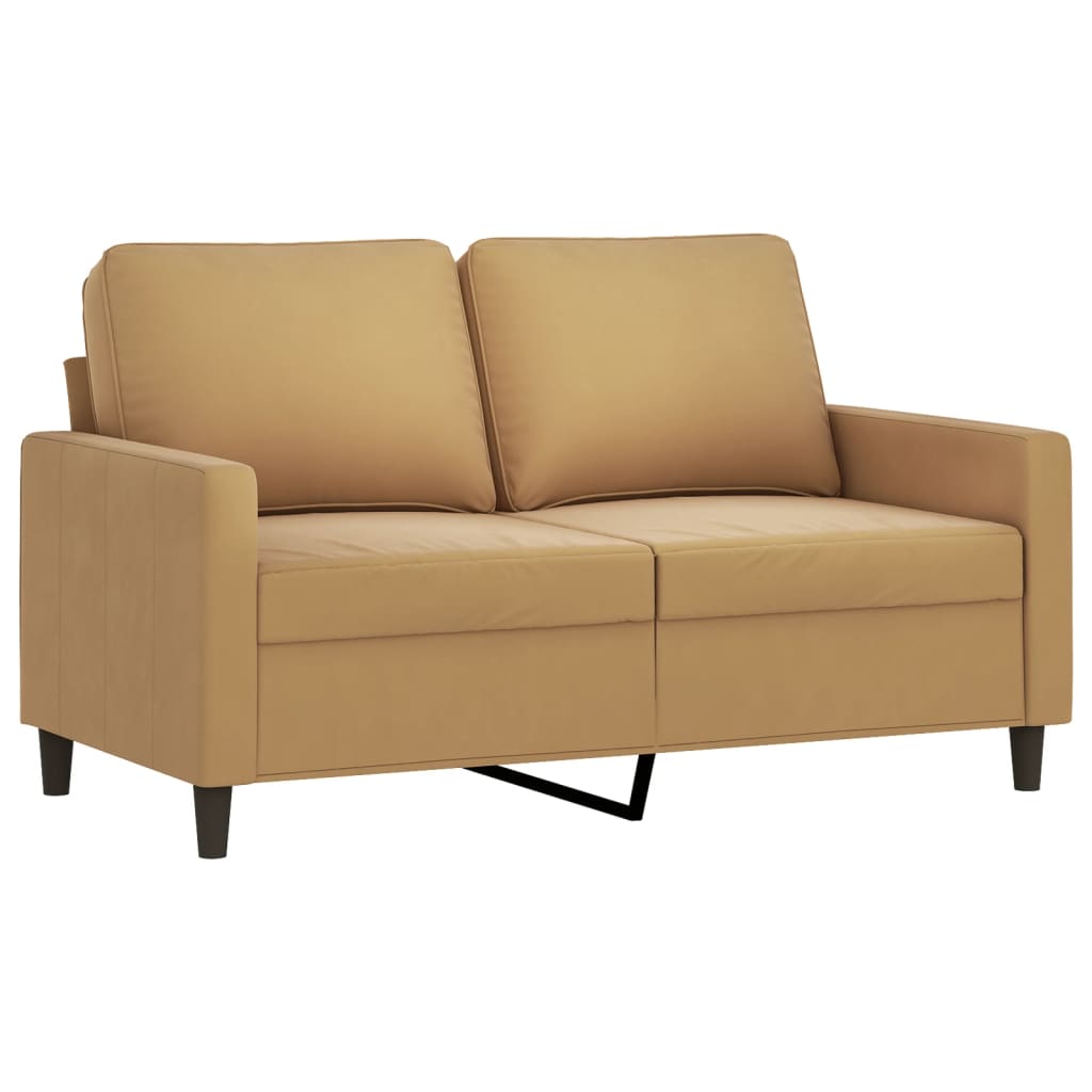3-delige Loungeset met kussens fluweel bruin