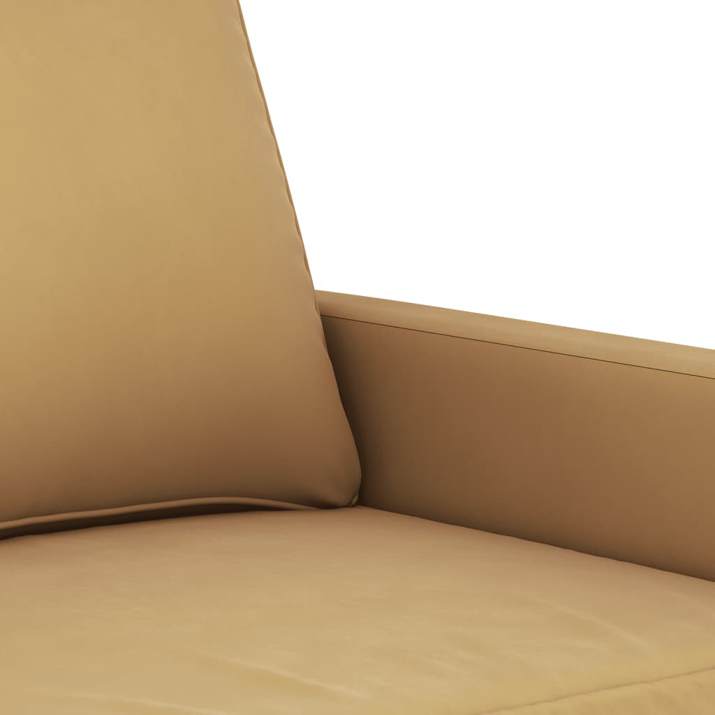 3-delige Loungeset met kussens fluweel bruin
