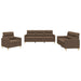 4-delige Loungeset met kussens stof bruin