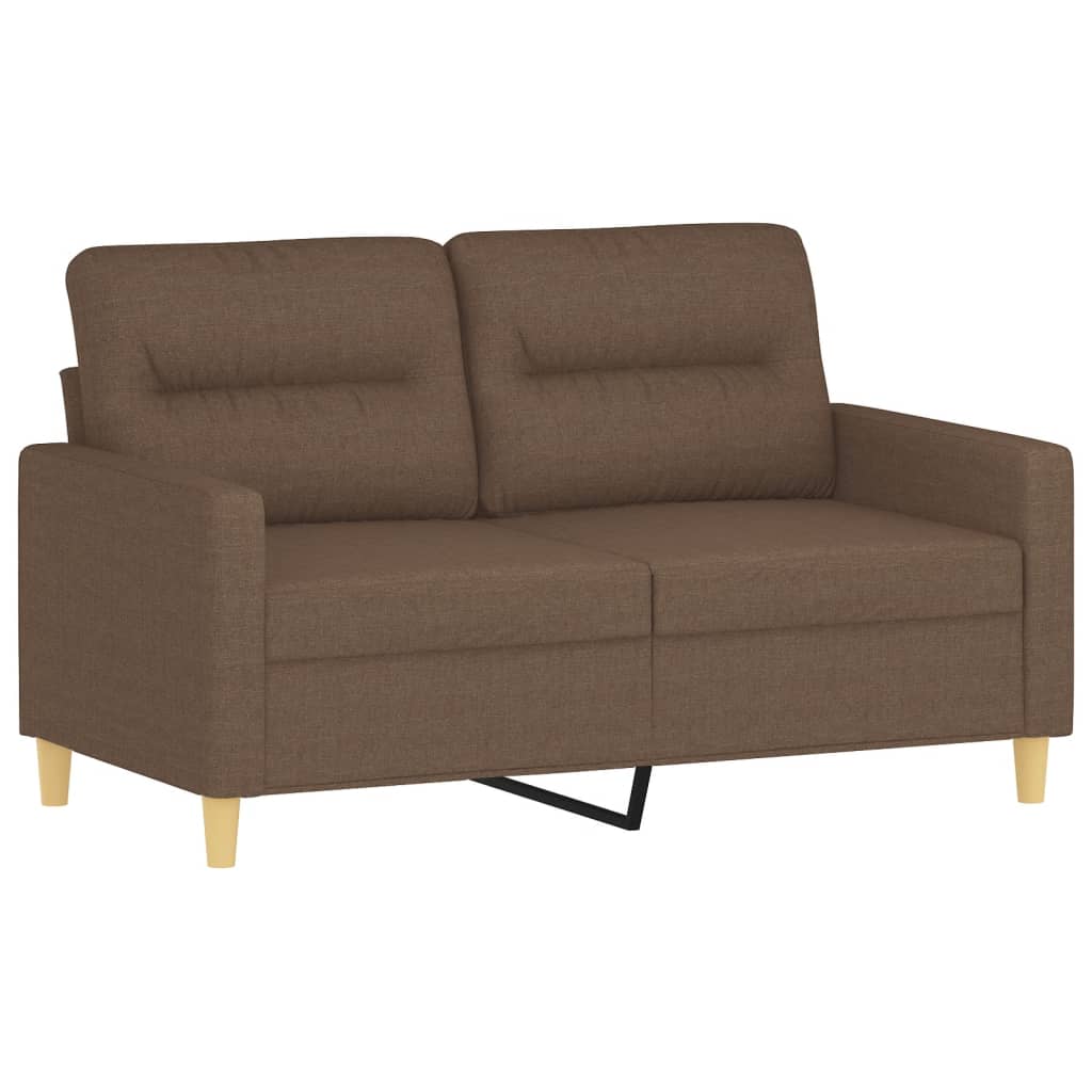 4-delige Loungeset met kussens stof bruin
