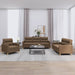 4-delige Loungeset met kussens stof bruin