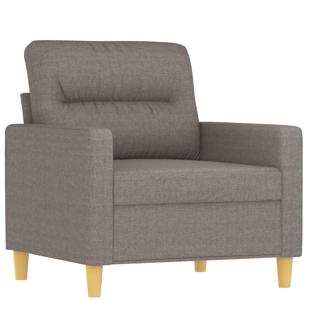 3-delige Loungeset met kussens stof taupe