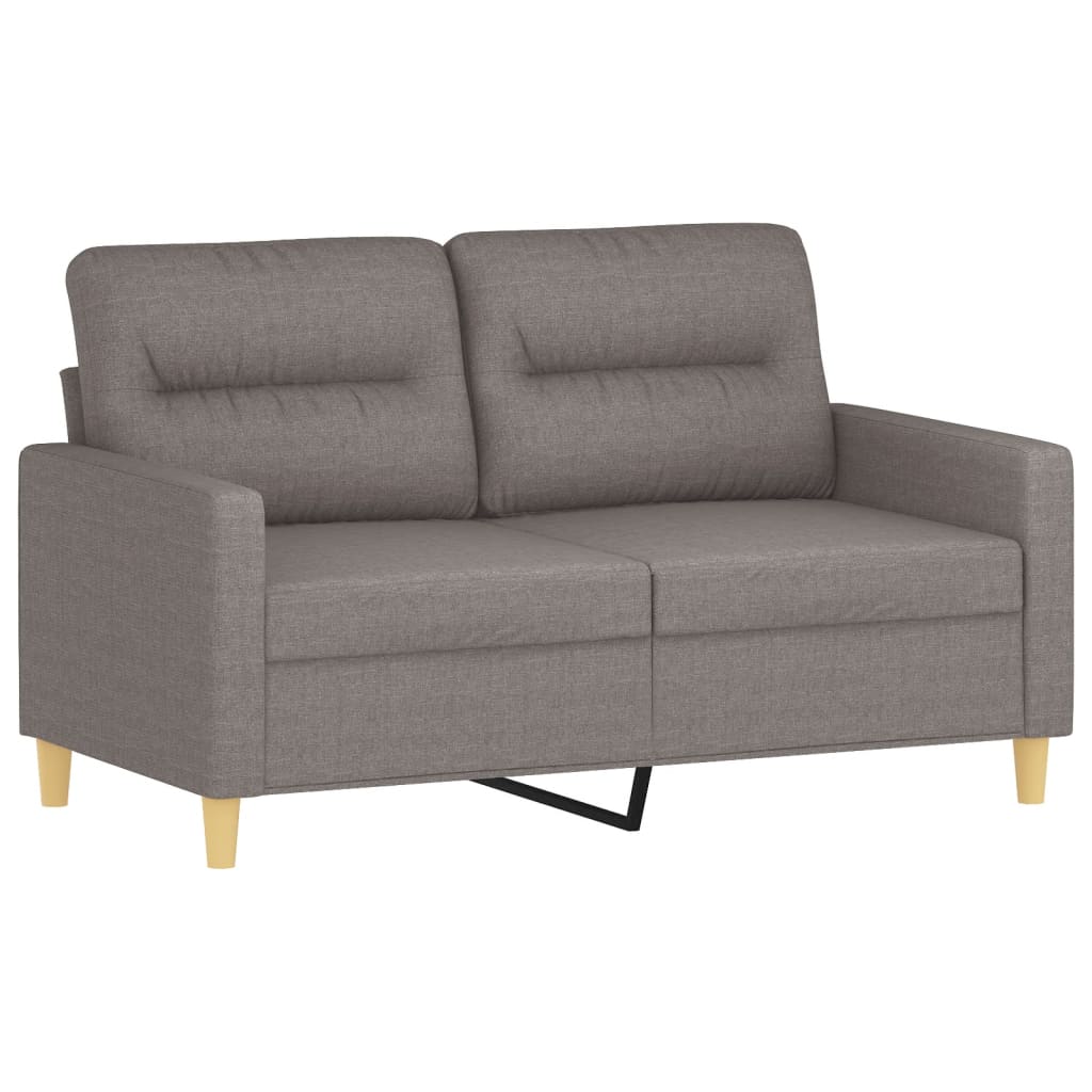 3-delige Loungeset met kussens stof taupe