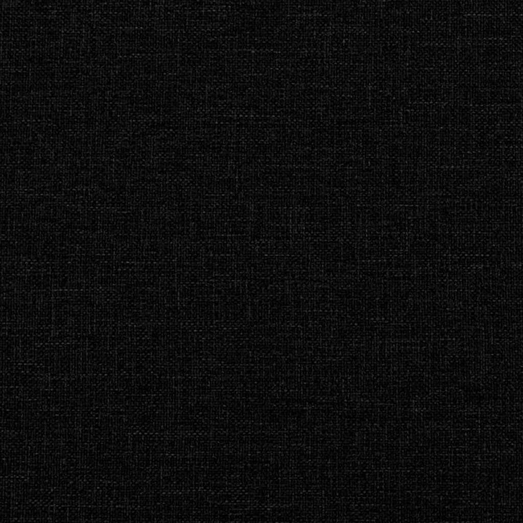 4-delige loungeset met kussens stof zwart