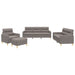 4-delige Loungeset met kussens stof taupe