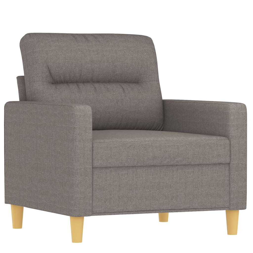 4-delige Loungeset met kussens stof taupe