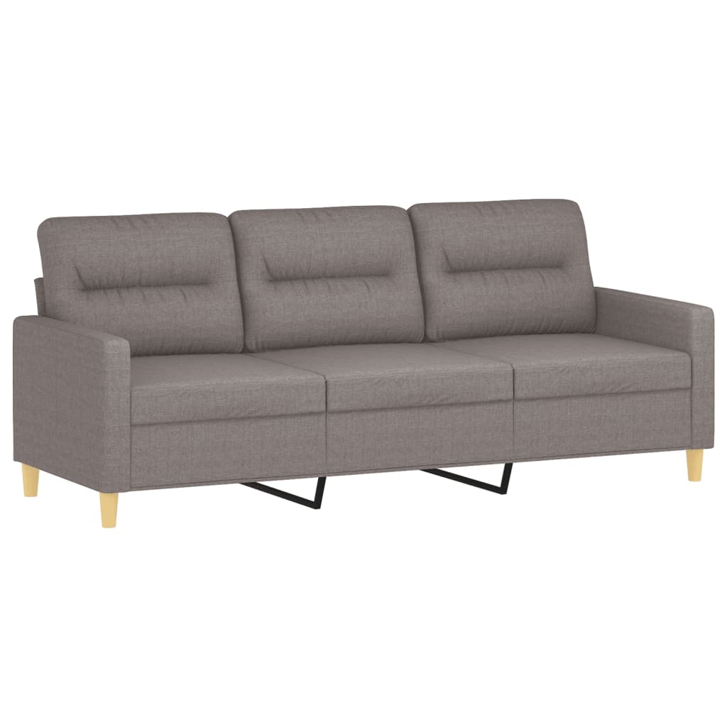 4-delige Loungeset met kussens stof taupe