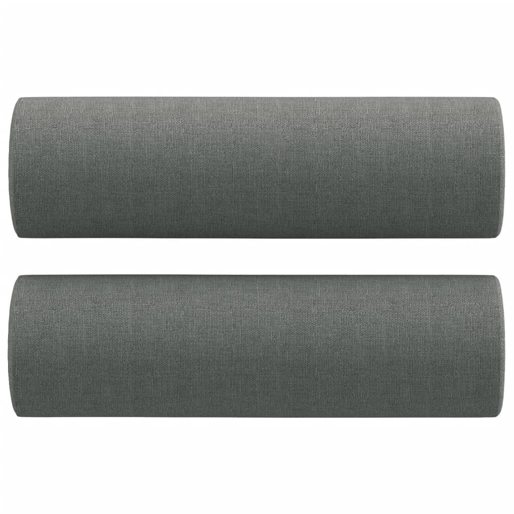 3-delige Loungeset met kussens stof donkergrijs