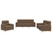 3-delige Loungeset met kussens stof bruin