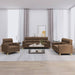 3-delige Loungeset met kussens stof bruin
