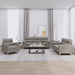 3-delige Loungeset met kussens stof taupe