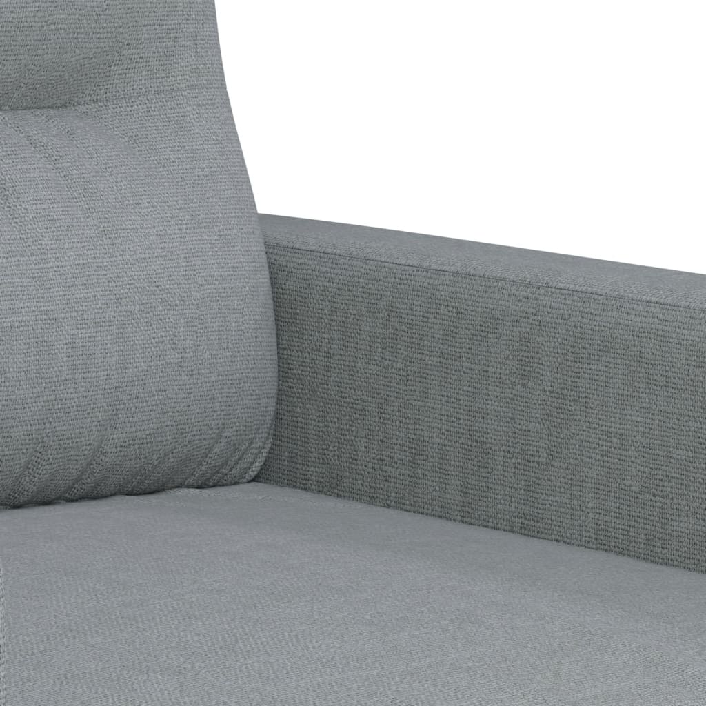 4-delige Loungeset met kussens stof lichtgrijs