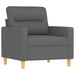 4-delige Loungeset met kussens stof donkergrijs