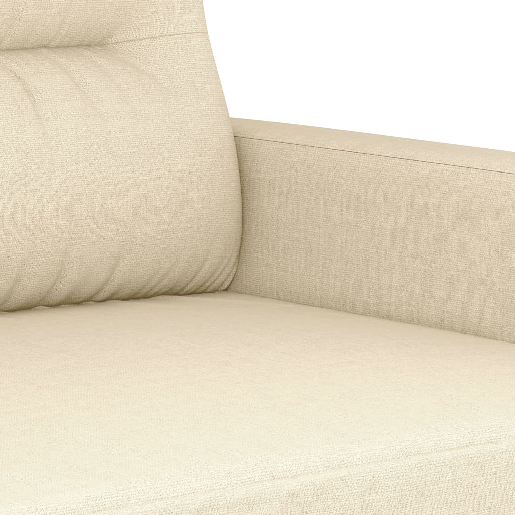 4-delige Loungeset met kussens stof crèmekleurig
