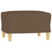 4-delige Loungeset met kussens stof bruin