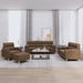 4-delige Loungeset met kussens stof bruin