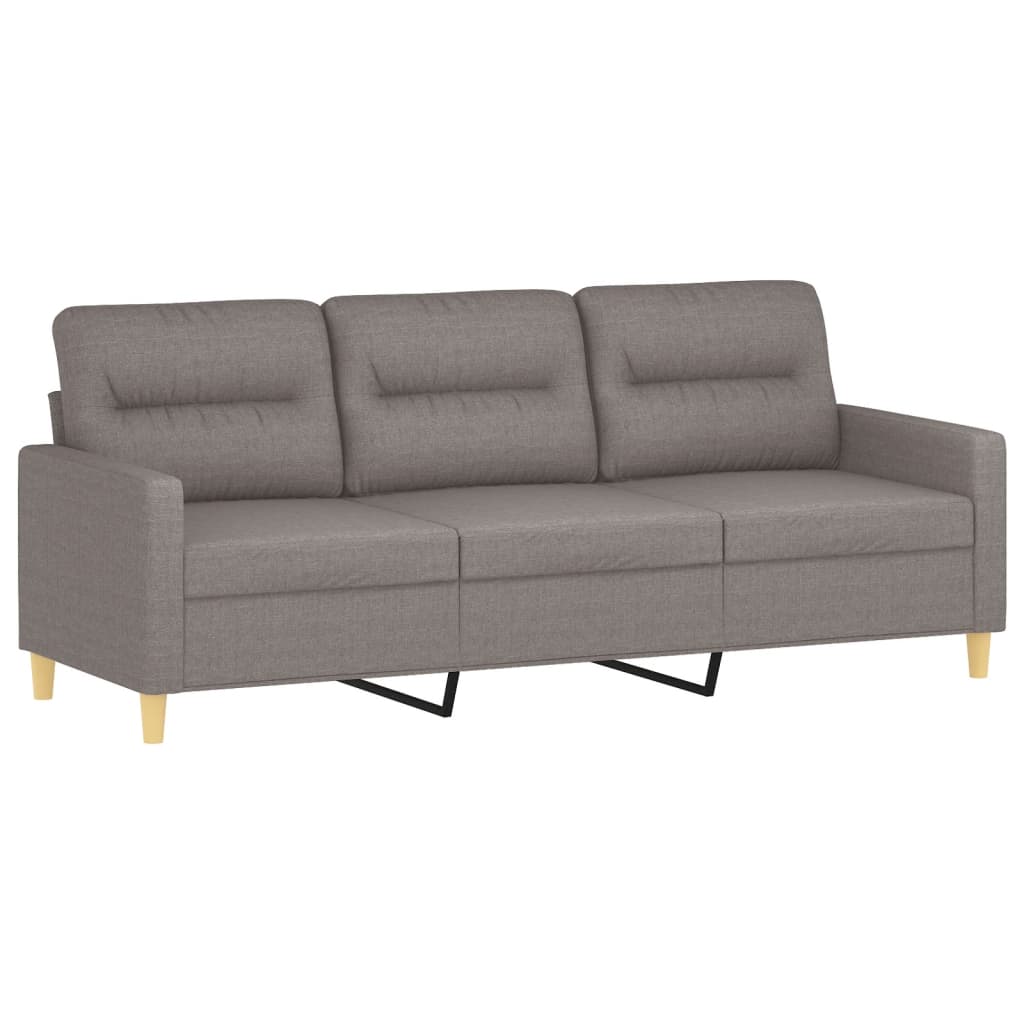 4-delige Loungeset met kussens stof taupe