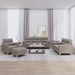 4-delige Loungeset met kussens stof taupe