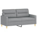 2-delige Loungeset met kussens stof lichtgrijs