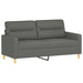 2-delige Loungeset met kussens stof donkergrijs