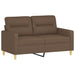 2-delige Loungeset met kussens stof bruin